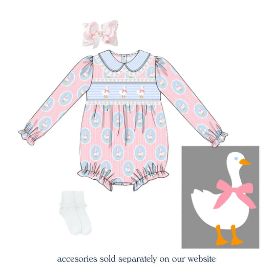Silly Goose Smocked Bubble