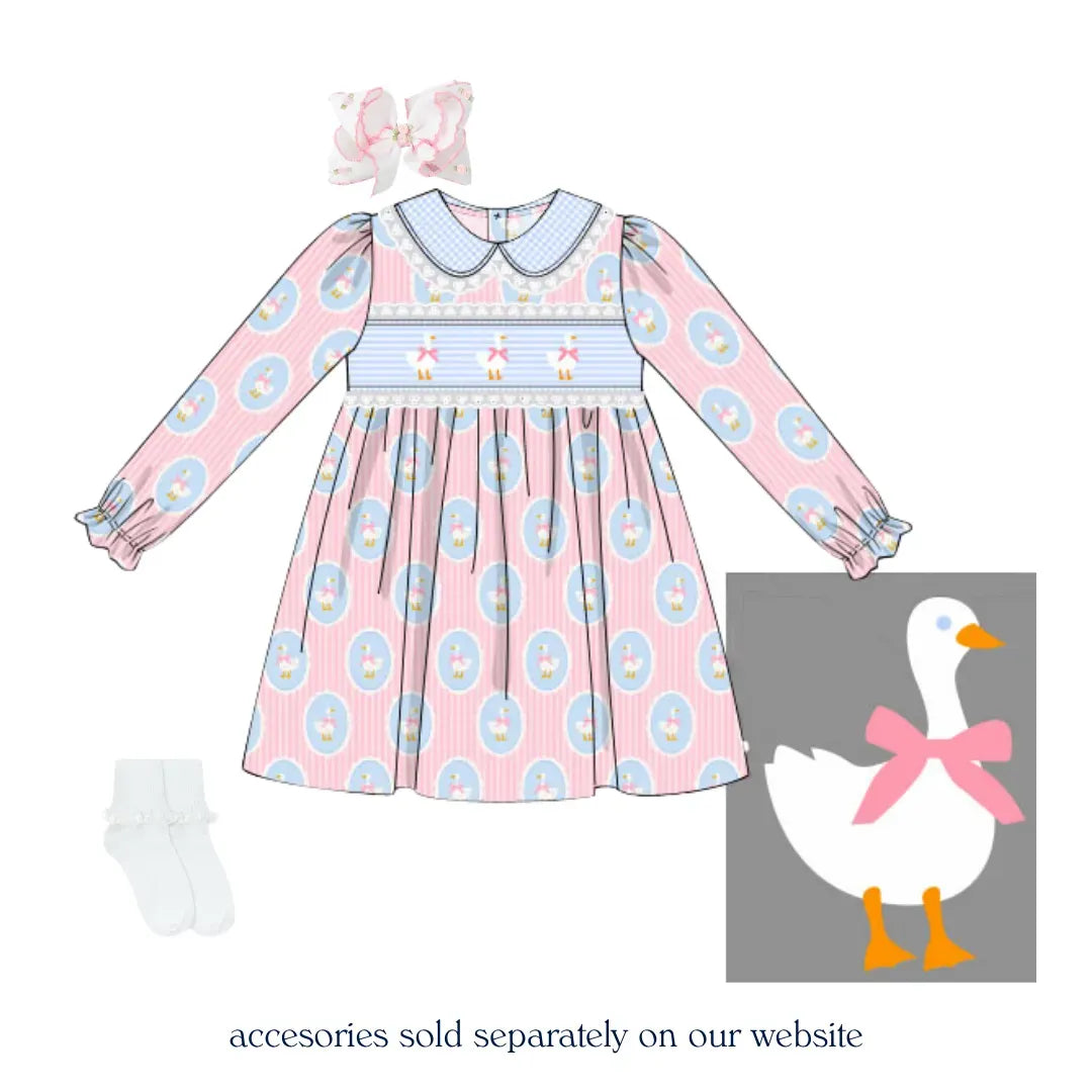 Silly Goose Smocked Dress