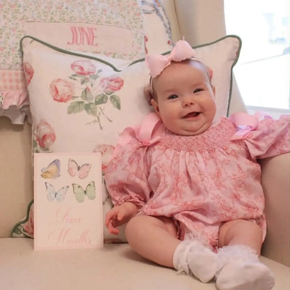 Blooming Bows Geometric Smocked Bubble