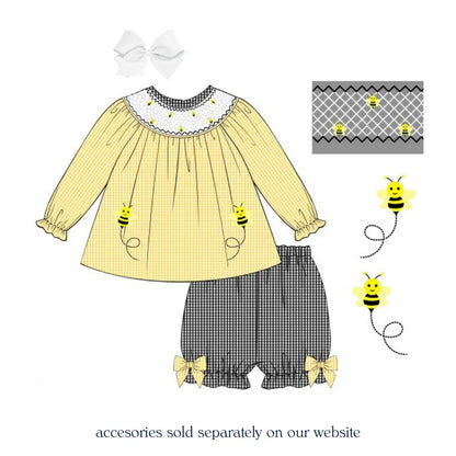 Honey Bees Smocked Bloomer Set