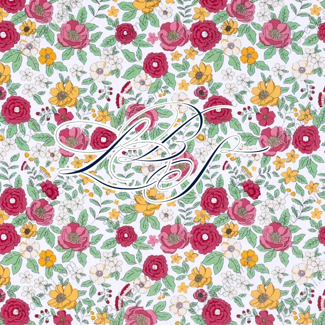 Floral Initial Smocked Jogger Set