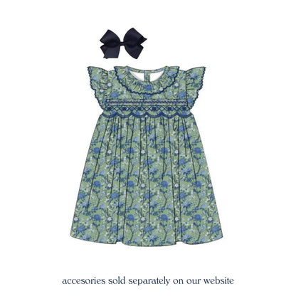 Bluebird Blossoms Smocked Dress