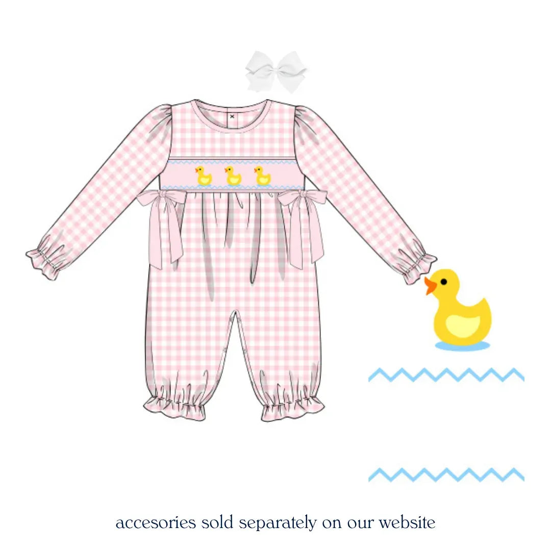 Girls Duckling Dreams Smocked Romper