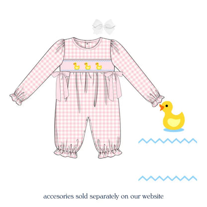 Girls Duckling Dreams Smocked Romper
