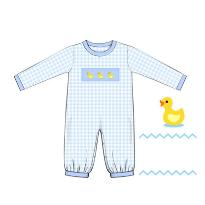 Boys Duckling Dreams Smocked Romper