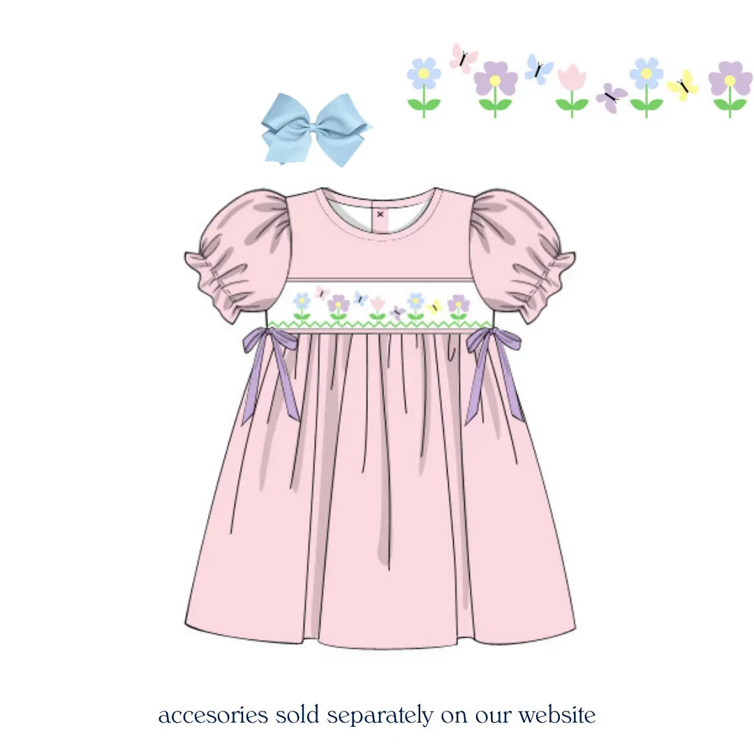 Butterfly Blooms Smocked Dress