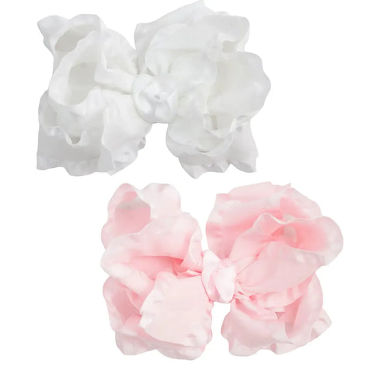 Large Double Ruffle Multi-loop Bow