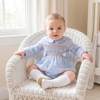 Boys Plaid & Proper Smocked Bubble