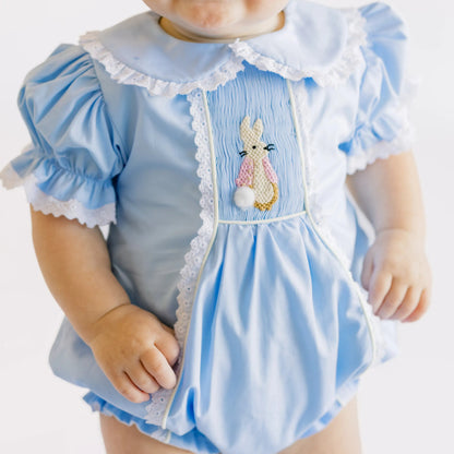 Girls Smocked Peter Rabbit Bubble