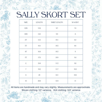 Sally Skort Set in Hampton Hydrangeas
