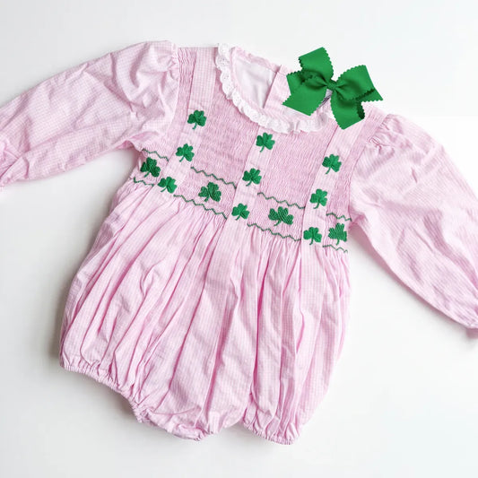 Shamrock Chic Smocked Bubble