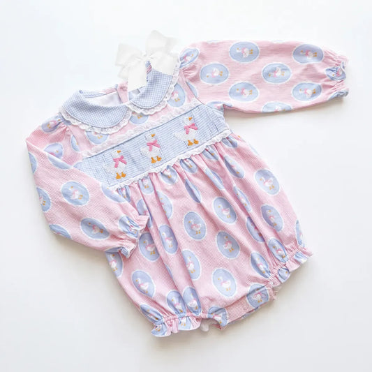 Silly Goose Smocked Bubble