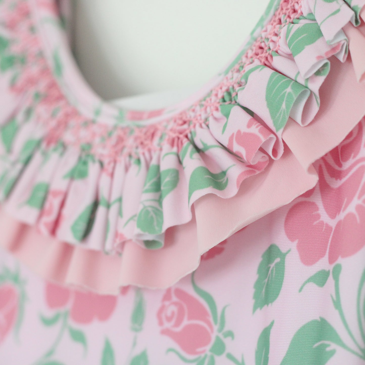 RILEY ROSES SMOCKED 1PC SWIM