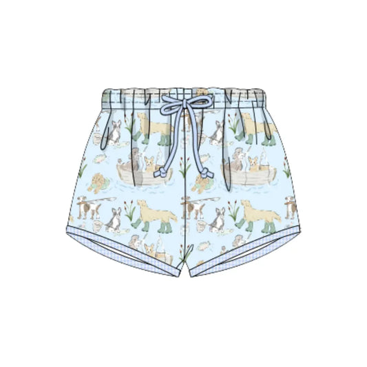 Boys Fishing Pups Swim Trunks