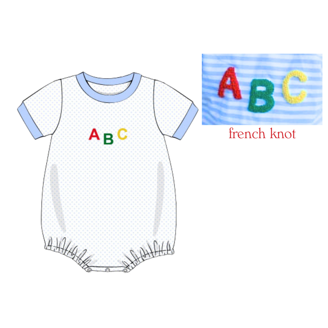 BOYS FRENCH KNOT ABC BUBBLE