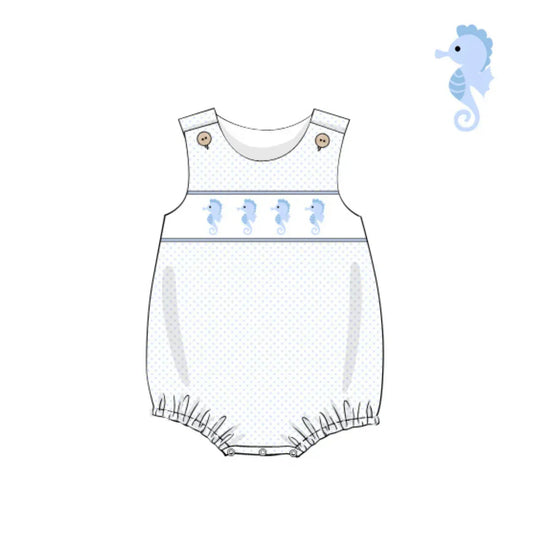 Boys Smocked Seahorses Bubble