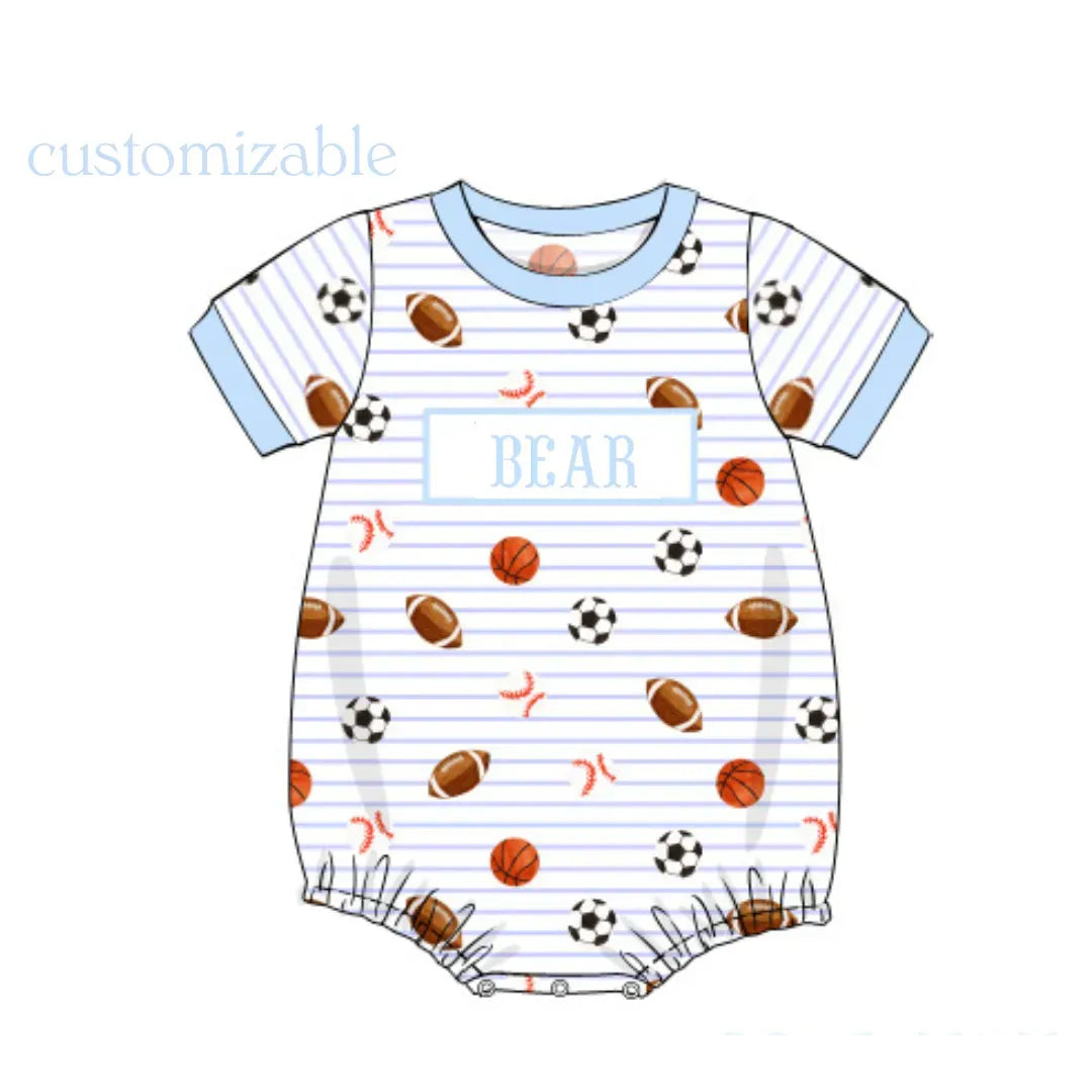 All Sports Name Smocked Bubble