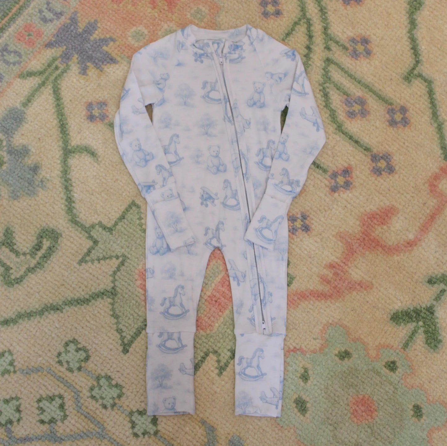 Hudson Toile Zip Up Bamboo Loungewear