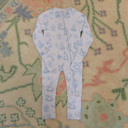 Hudson Toile Zip Up Bamboo Loungewear