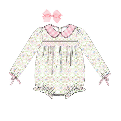 SMOCKED TURKEY TRELLIS BUBBLE