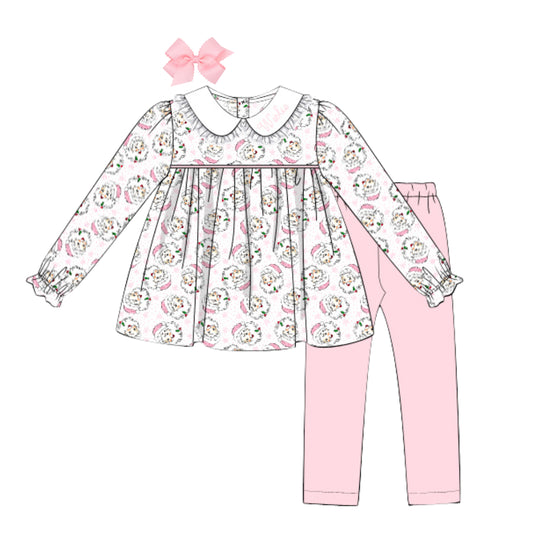 PINK SANTA LEGGING SET