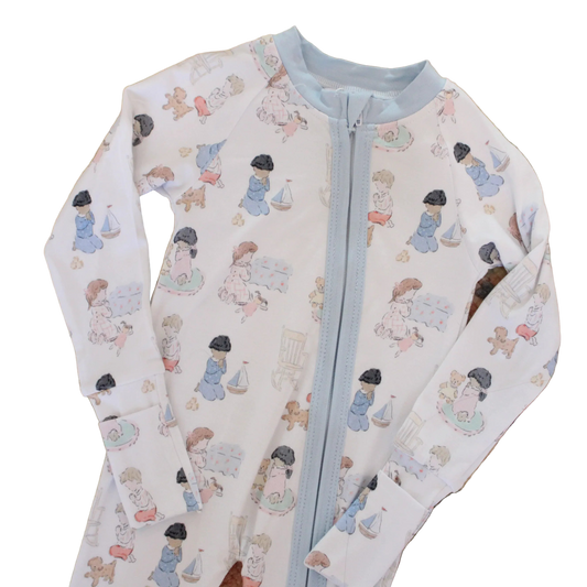 BOYS ALL ARE PRECIOUS IN HIS SIGHT BAMBOO ZIP UP LOUNGEWEAR