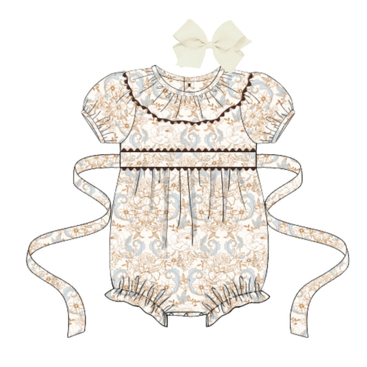 FALL DAMASK RUFFLE COLLAR BUBBLE
