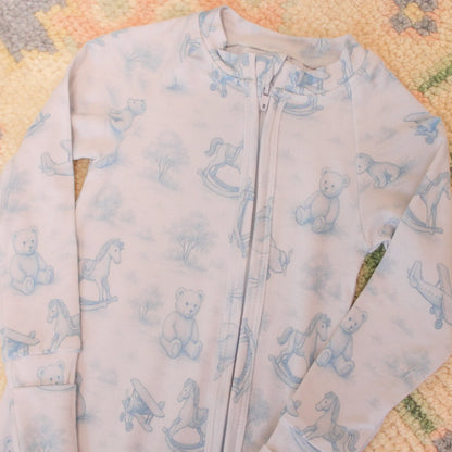 Hudson Toile Zip Up Bamboo Loungewear