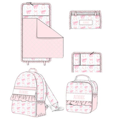 SQUIGGLE BOWS NAME SMOCK LUGGAGE