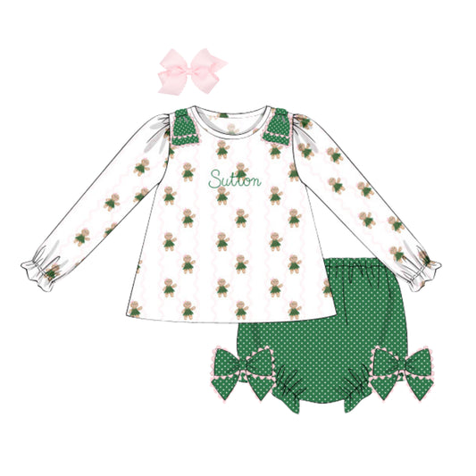 SQUIGGLE GINGERBREAD DIAPER SET