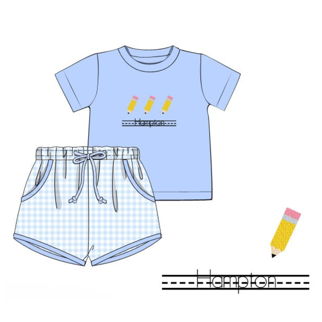 BOYS WRITTEN NAME SHORT SET