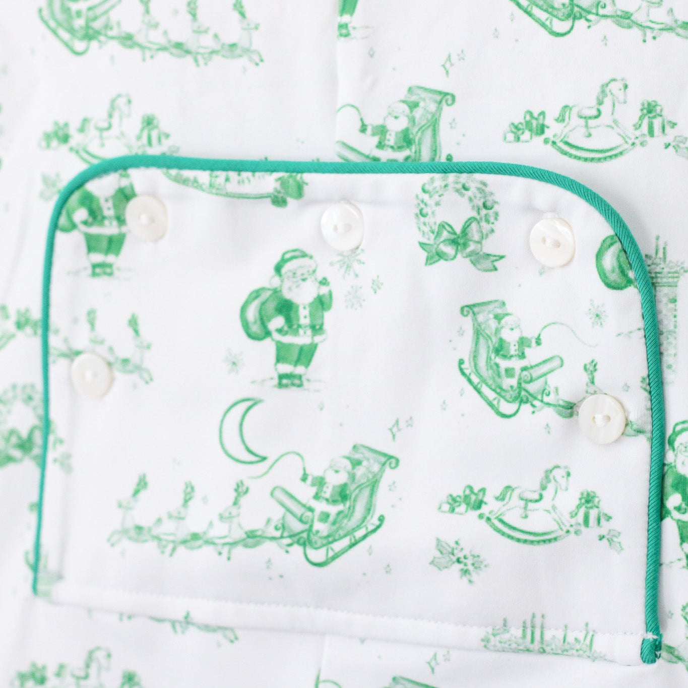 BOYS GREEN TOILE INFANT FOOTIE