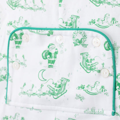 BOYS GREEN TOILE INFANT FOOTIE