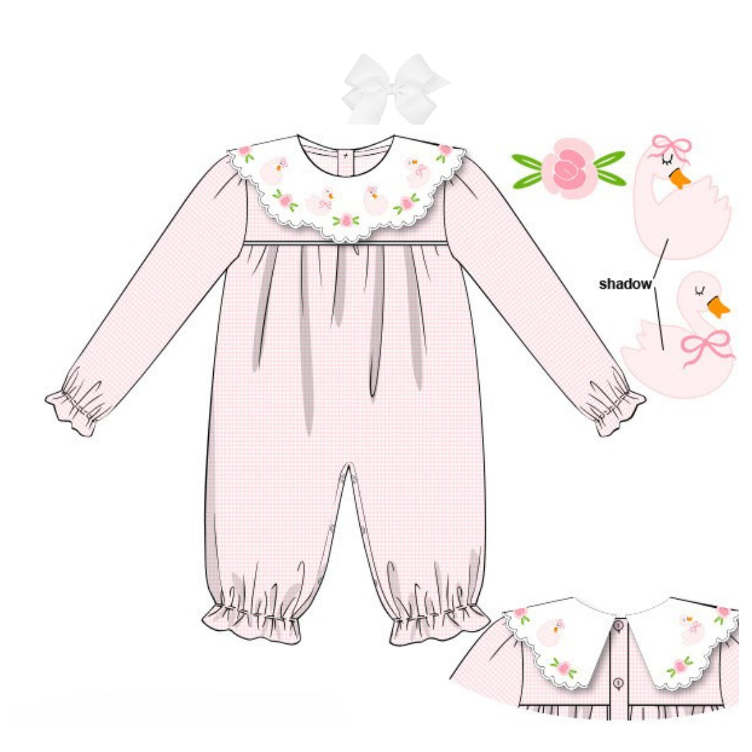 Swan Collar Romper