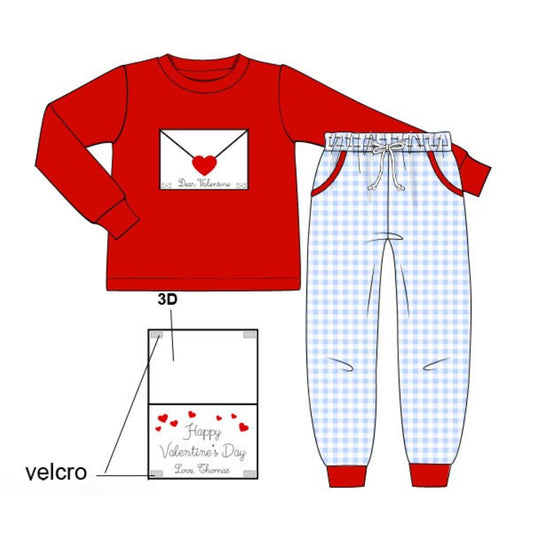 BOYS DEAR VALENTINE JOGGER SET