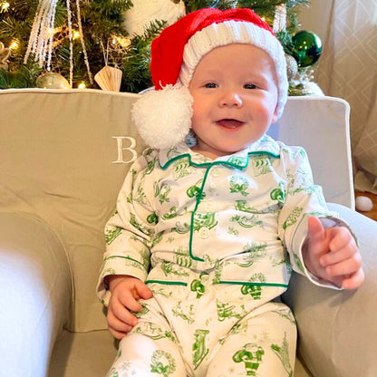 BOYS GREEN TOILE INFANT FOOTIE