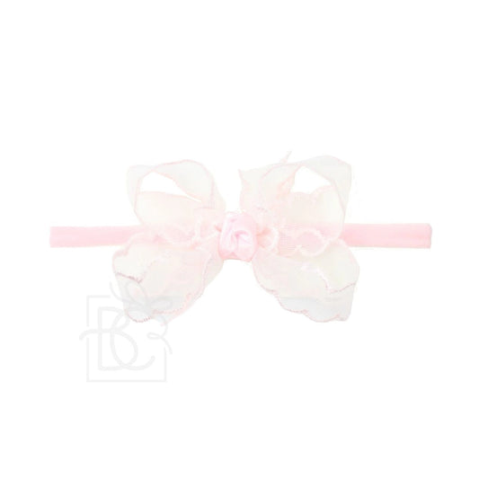 BEYOND CREATIONS PINK ORGANZA BOW
