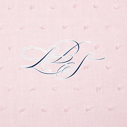 PINK SWISS DOT NAME SMOCKED BUCKET