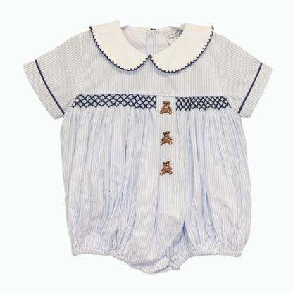 BOYS SMOCKED TEDDY BEARS BUBBLE