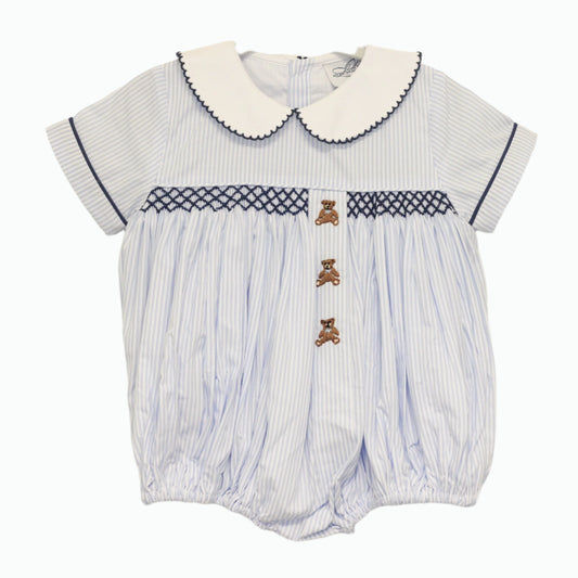 BOYS SMOCKED TEDDY BEARS BUBBLE