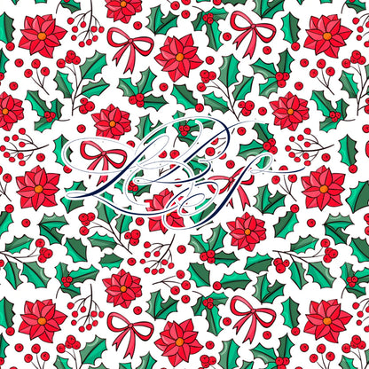 CHRISTMAS FLORAL SCALLOPED COLLAR KNIT DIAPER SET