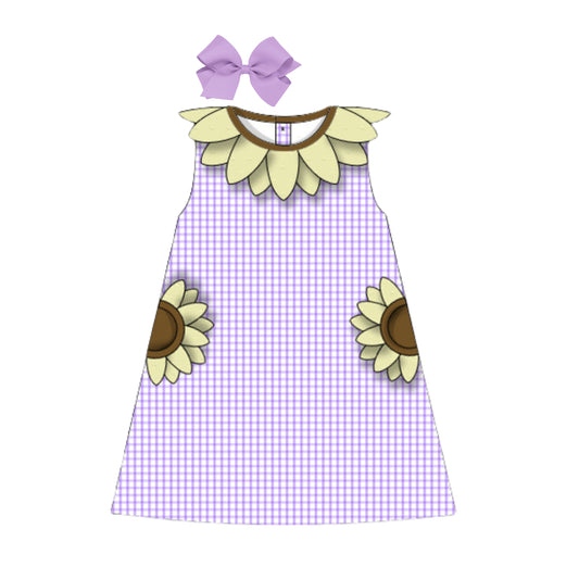 LAVENDER SUNFLOWER COLLAR DRESS