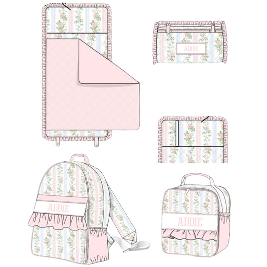 GLORIA FLORAL NAME SMOCK LUGGAGE