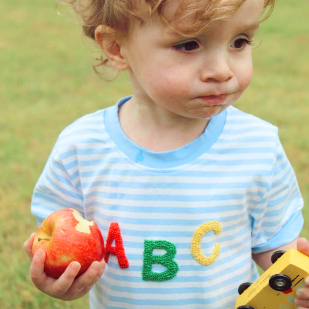 BOYS FRENCH KNOT ABC SHIRT