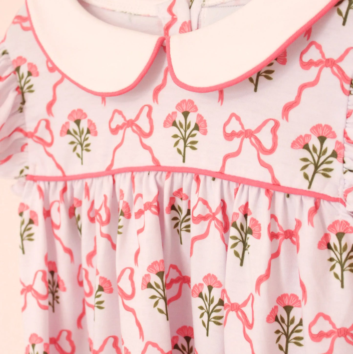 Coral Floral Collared Dress