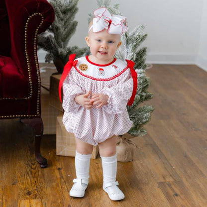 GIRLS SMOCKED MILK & COOKIES BISHOP BUBBLE