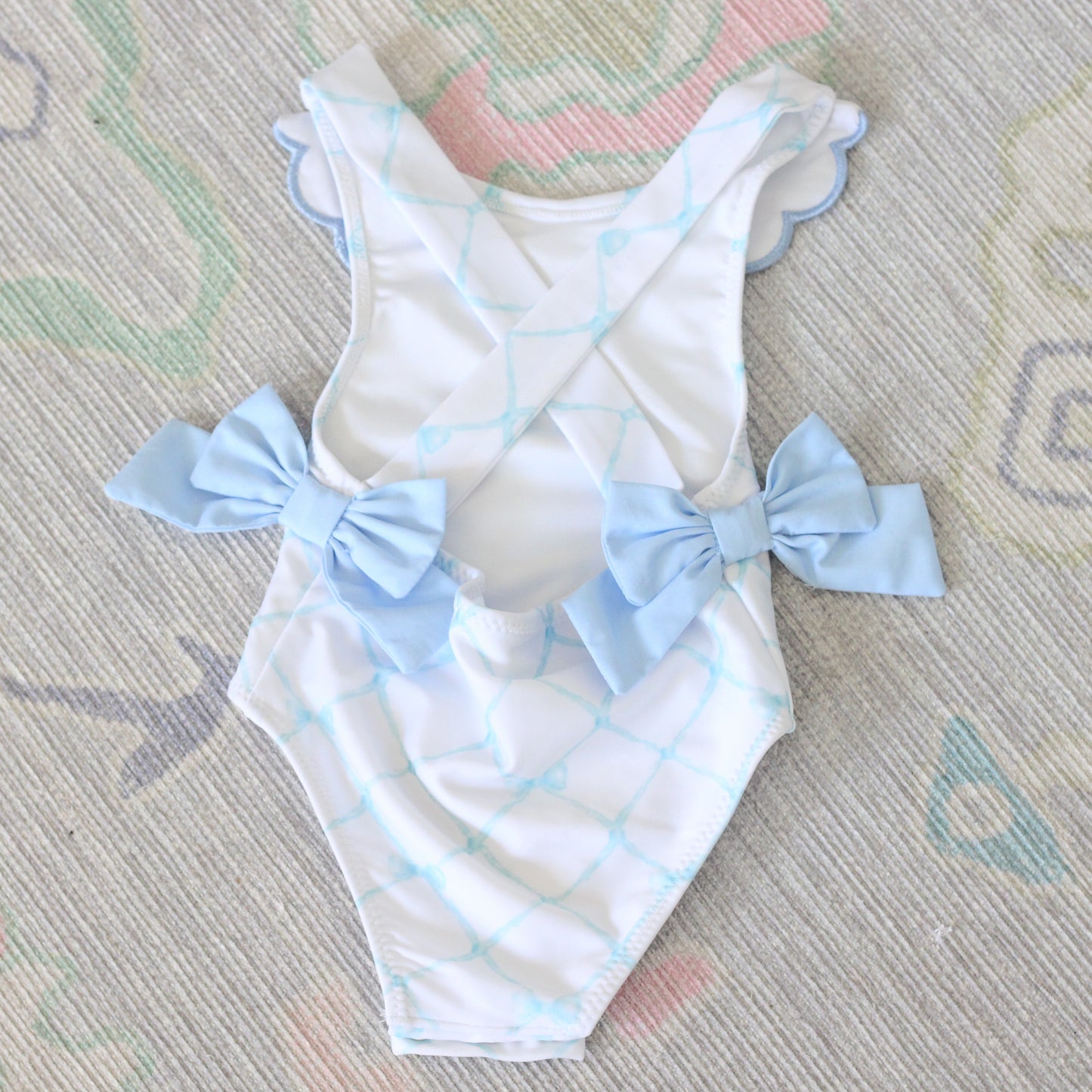 BLUE BOW TRELLIS ONE PIECE