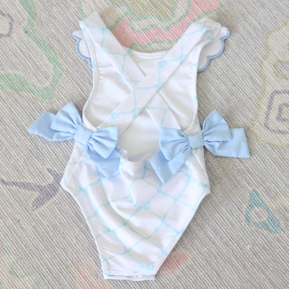 BLUE BOW TRELLIS ONE PIECE