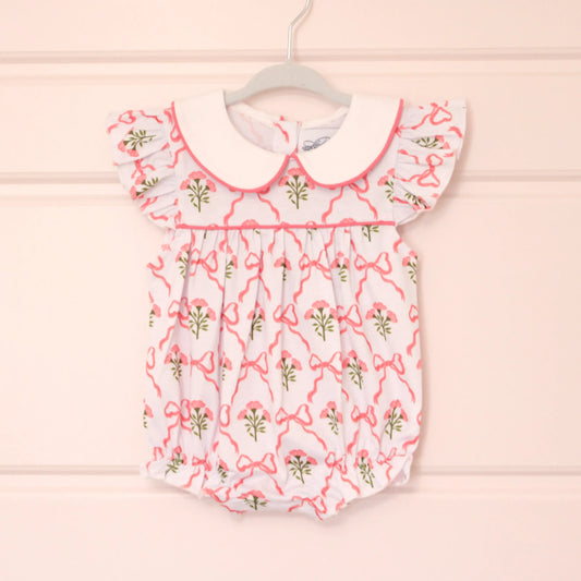 CORAL FLORAL COLLARED BUBBLE