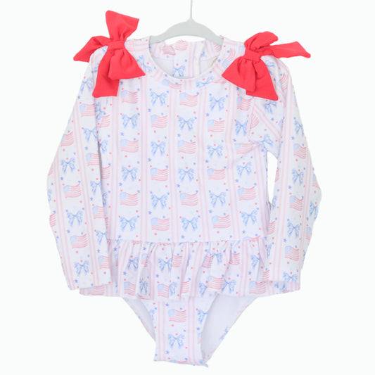 USA BOW SHOULDER 1PC RASHGUARD